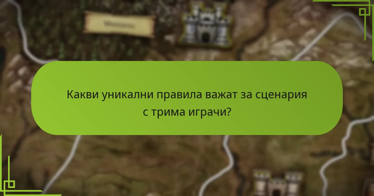 Какви са разликите между сценария с трима играчи и другите брой играчи?